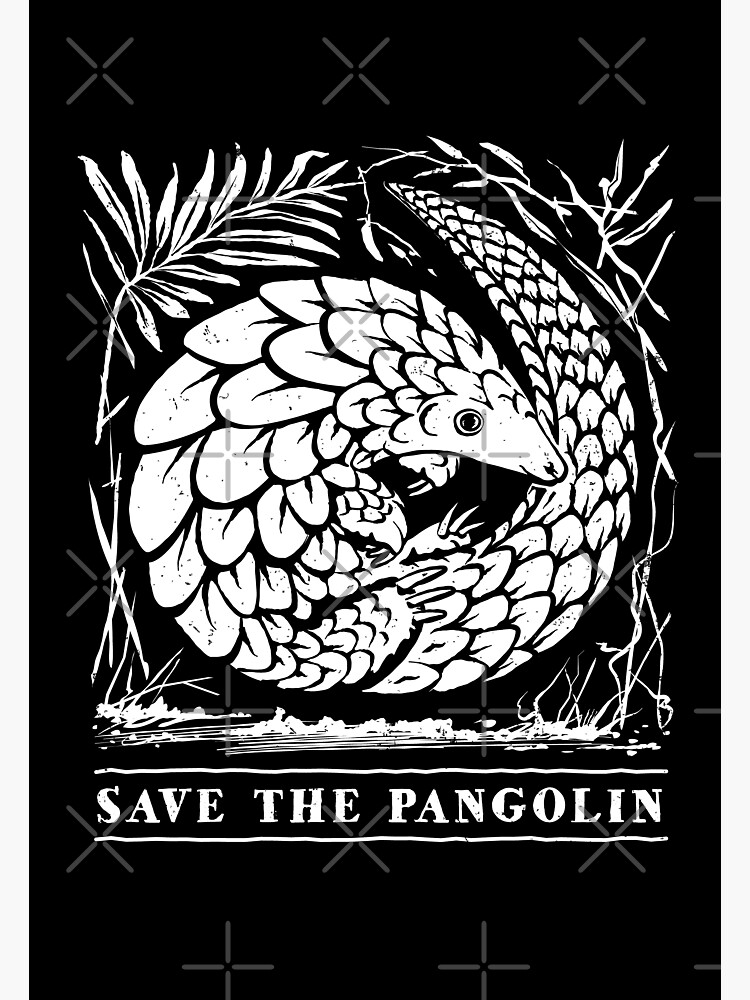 Discover Endangered Wildlife - Save The Pangolin Premium Matte Vertical Poster