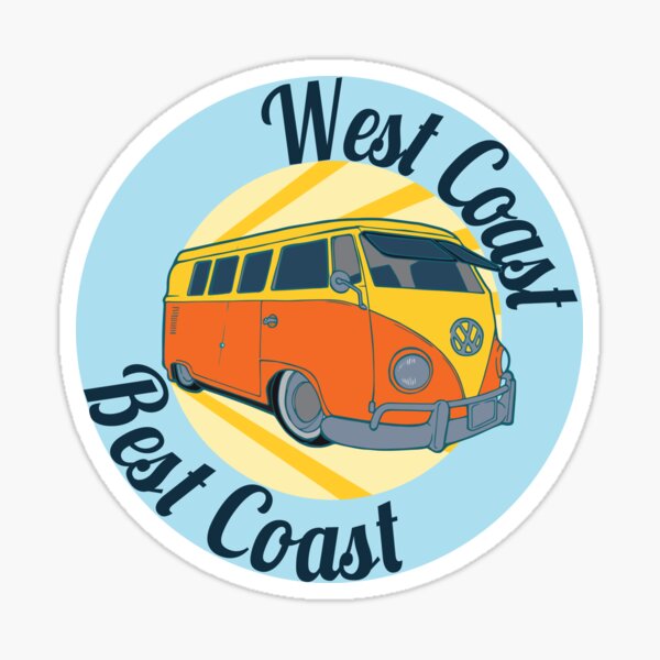 West Coast Best Coast Sticker