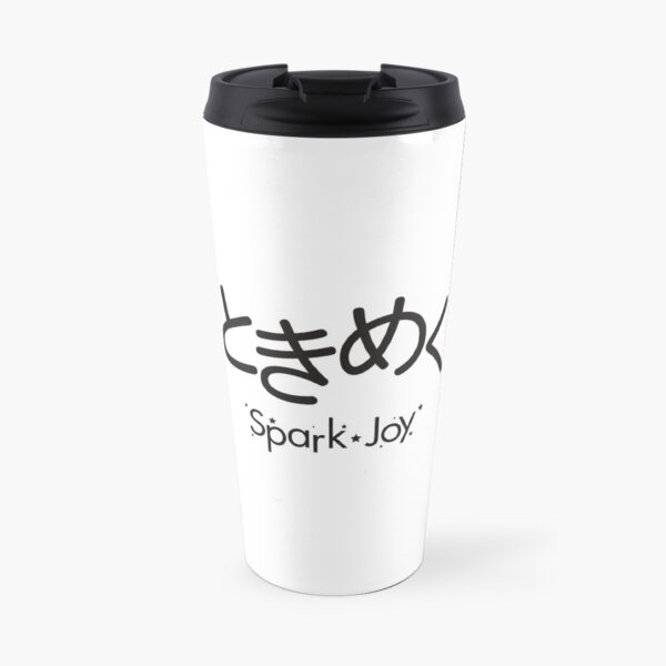 Tokimeku (Spark of Joy) - Black Typography version Travel Mug