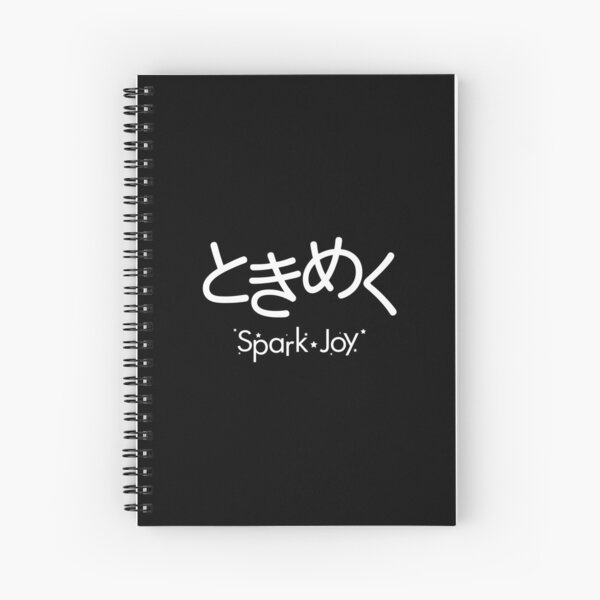 Tokimeku (Spark of Joy) - White Typography version Spiral Notebook