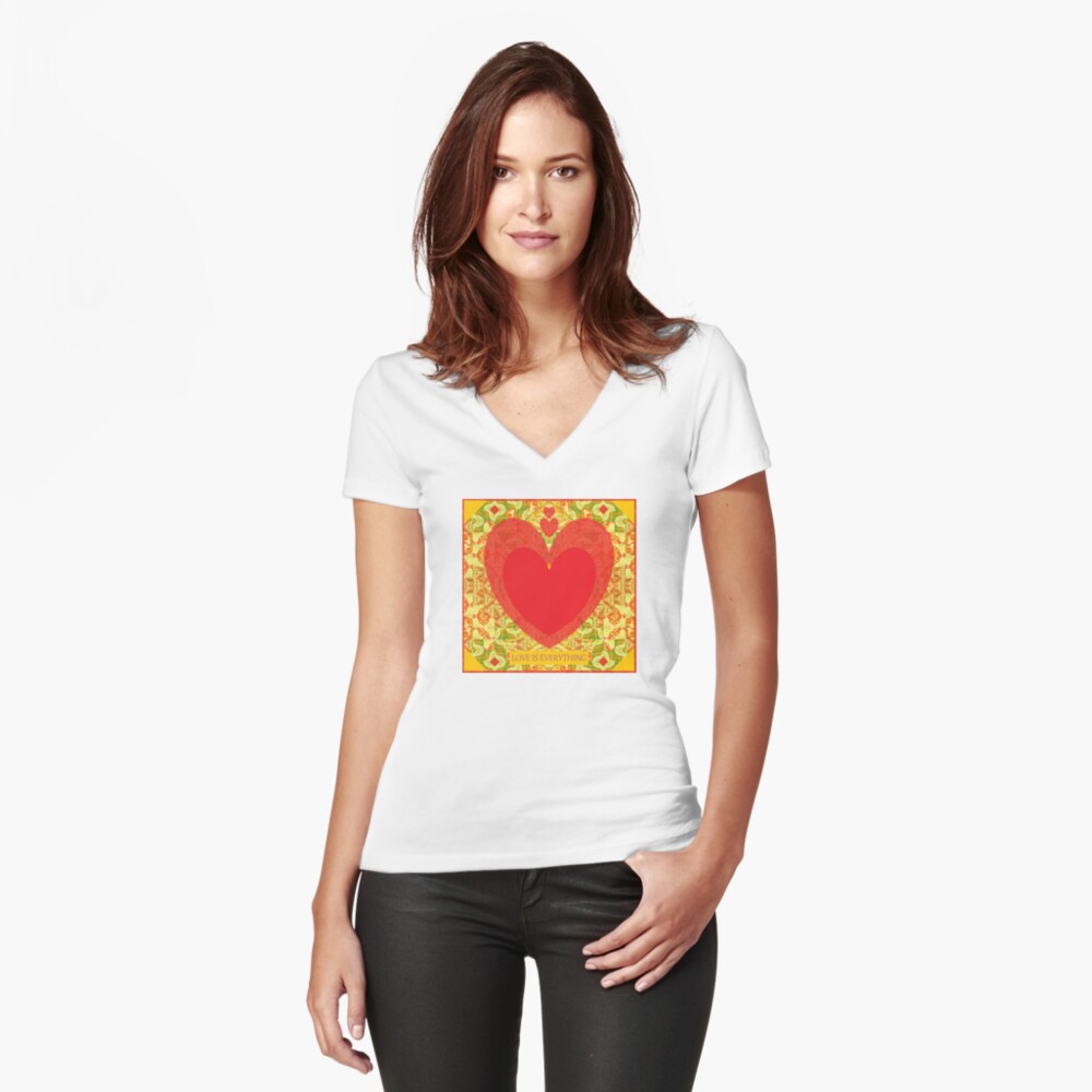 Item preview, Fitted V-Neck T-Shirt designed and sold by helenatiainen.