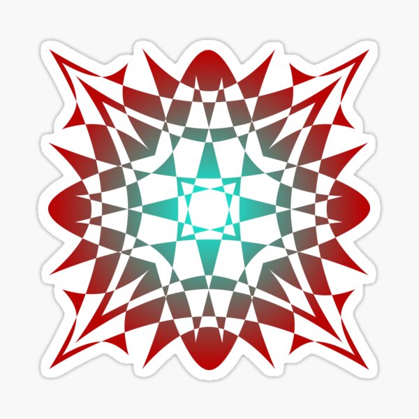 "Palace" - digital abstract transparent illustration mandala Sticker