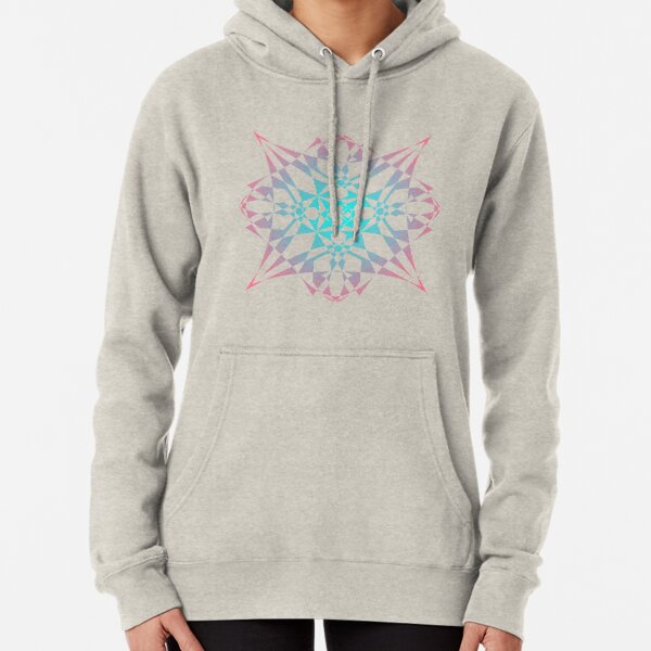"Diamond" - digital abstract transparent illustration mandala Pullover Hoodie