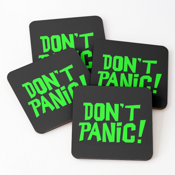 Item preview, NDVH Don't Panic - Green 1 H2G2 designed and sold by Nik’s T-Shirts.