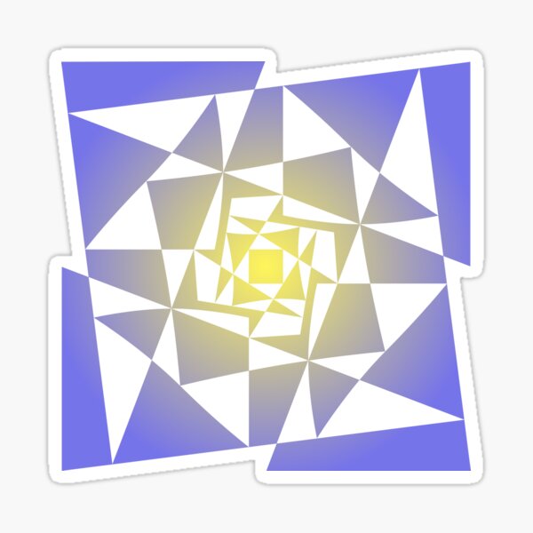 "Sun" - digital abstract transparent illustration mandala Sticker