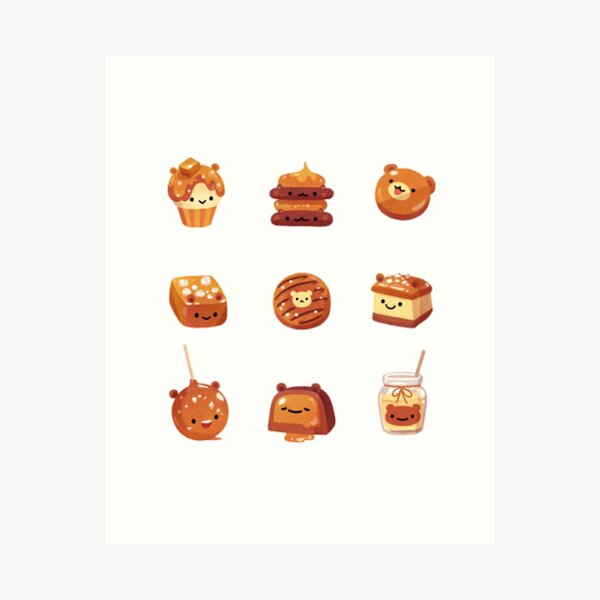 Salted caramel bear Art Print