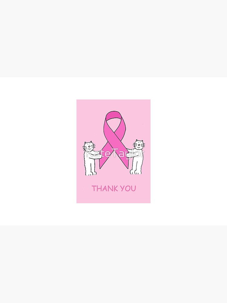 Breast Cancer Support, Pink Ribbon Thank You Cards, Pretty Bras Pink  Envelopes, Charity, Runs, Walks & 3-day Josie by Two Poodle Press 