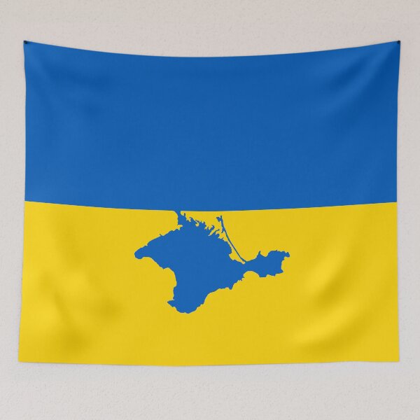 Item preview, Ukrainian flag with Crimean pinensula designed and sold by IuriiVlasenko.