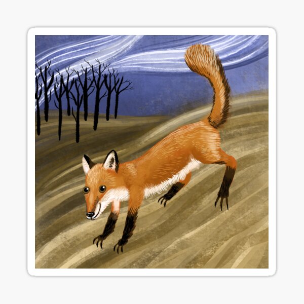 Item preview, Cute Fox frolicking in a autumn field designed and sold by Matt Corrigan.