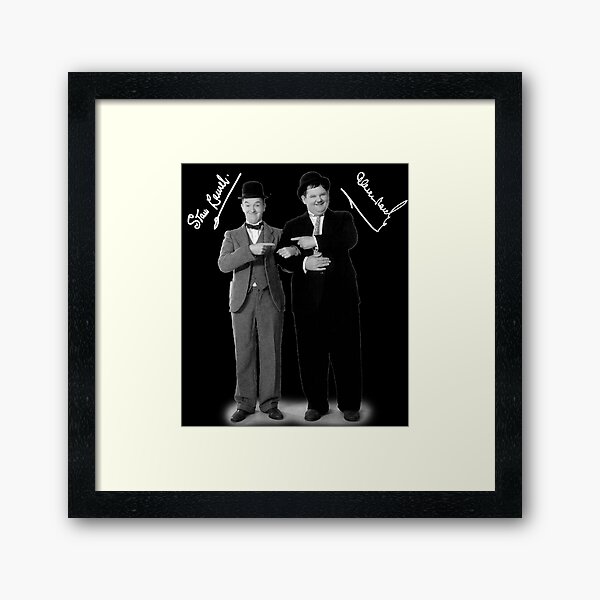 Stan Laurel and Oliver Hardy Framed Art Print