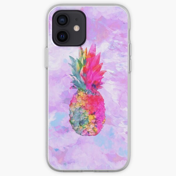 Bright Neon Hawaiian Pineapple Tropical iPhone Soft Case