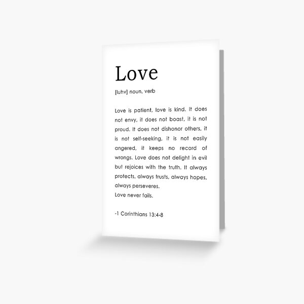 1 Korinther 13 4 8 Liebe Bibelverse Deutsch German Bible Verse Greeting Card By Tinyseed Redbubble