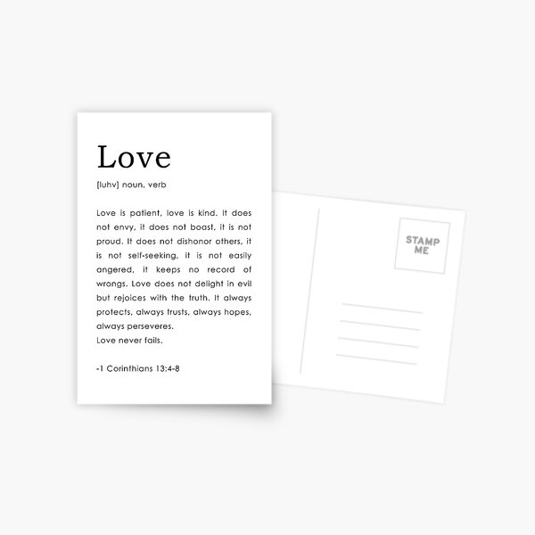 1 Korinther 13 4 8 Liebe Bibelverse Deutsch German Bible Verse Postcard By Tinyseed Redbubble