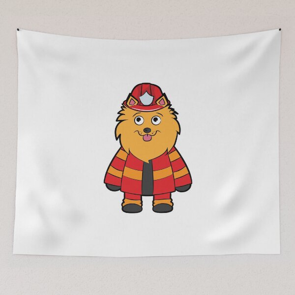 Item preview, pomeranian firefighter designed and sold by mi-xo.