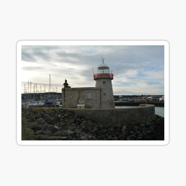 Howth Lighthouse in Winter Sticker