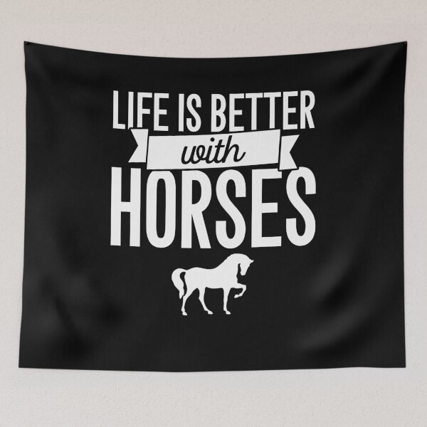 Item preview, Life is better with horses - horseback riding designed and sold by Captain Mood.