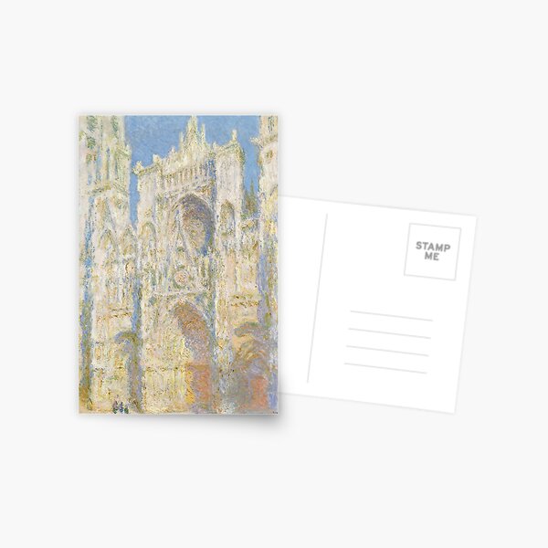 Claude Monet - Rouen Cathedral, West Façade, Sunlight Postcard