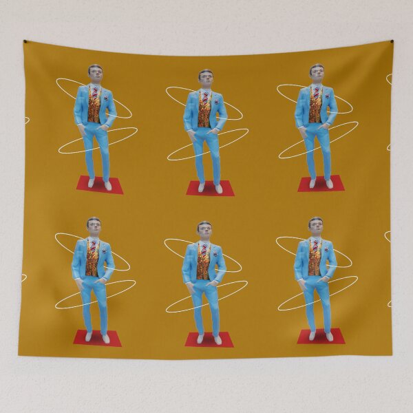 Item preview, Young Man in a Psychedelic Waistcoat and Blue Suit designed and sold by KALEIDOSCOPE UK.