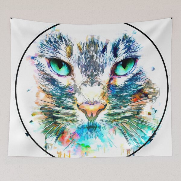 Item preview, Abstract cat designed and sold by Rubyblossom.