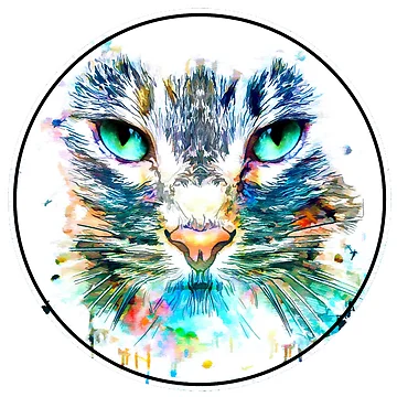 Artwork thumbnail, Abstract cat by Rubyblossom