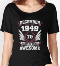 December 1949 70 Years Of Being Awesome Relaxed Fit T-Shirt