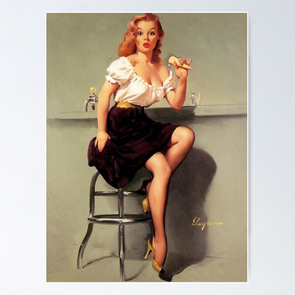Item preview, Vintage Gil Elvgren Pin Up Girl  designed and sold by RBEnt.