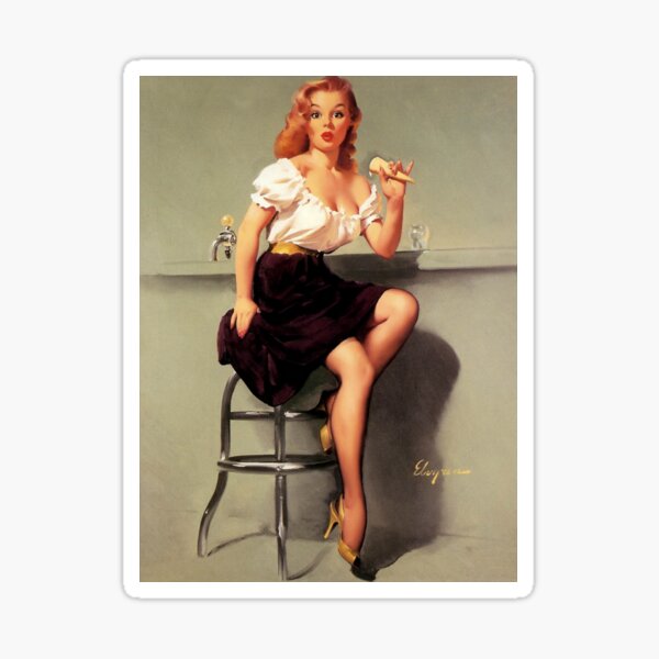 Item preview, Vintage Gil Elvgren Pin Up Girl  designed and sold by RBEnt.