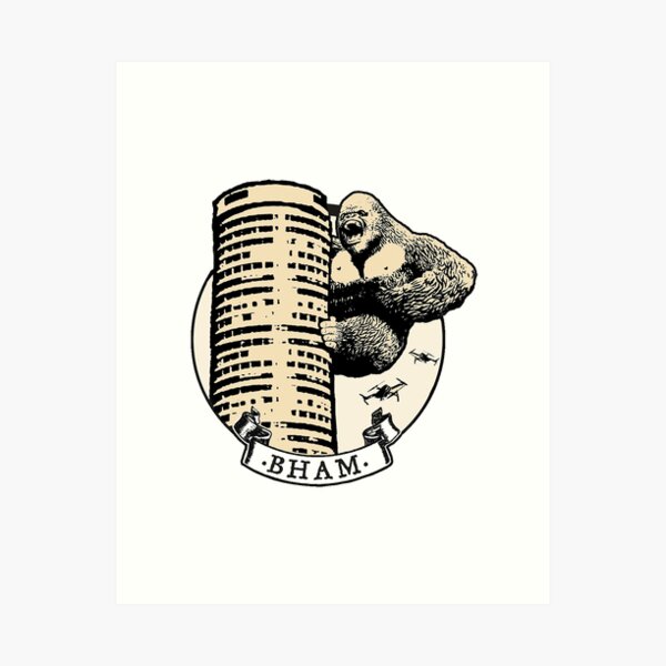 Item preview, Kong attacks Birmingham designed and sold by Bhamgraphics.