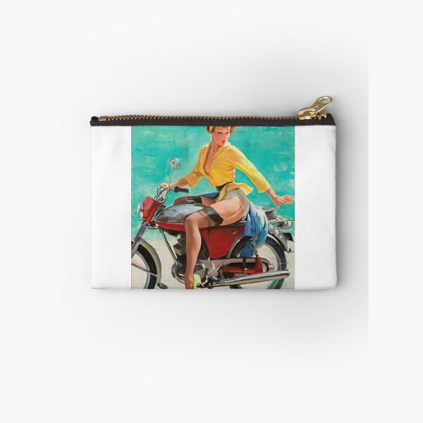 Item preview, Vintage Retro Motorcycle Bike Rider Pin Up Girl  designed and sold by RBEnt.