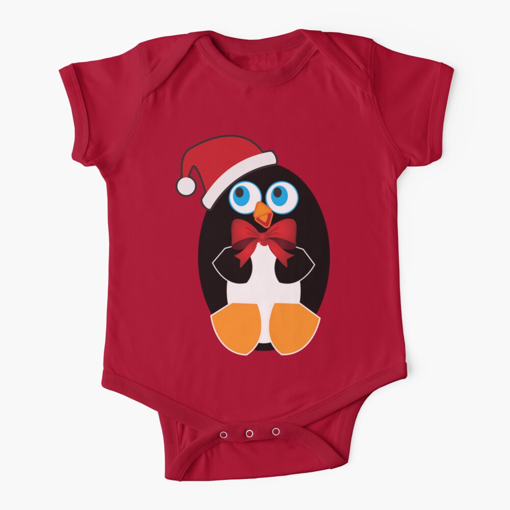 Christmas penguin with bowtie Baby One-Piece