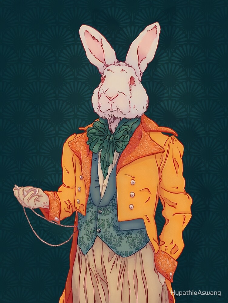 "The white rabbit in Wonderland" by HypathieAswang Redbubble