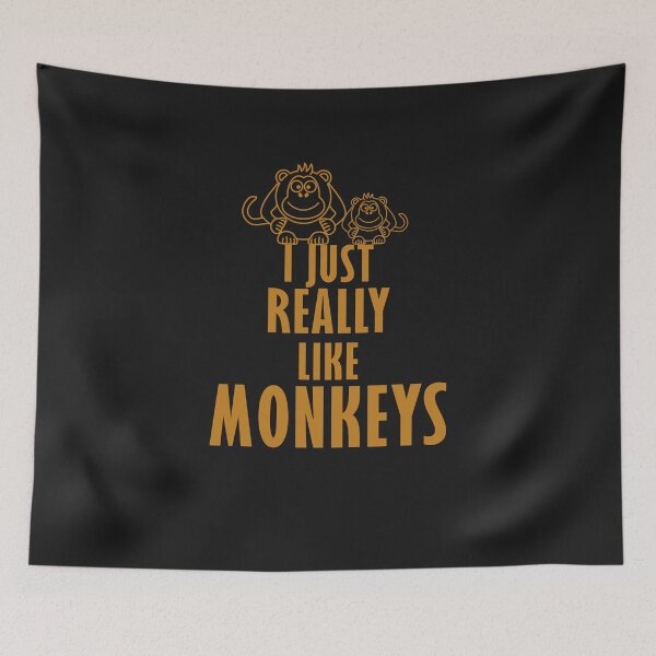Item preview, I Just Really Like Monkeys T Shirt designed and sold by Urbane  Designs.