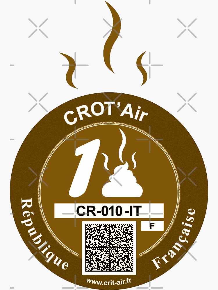 Sticker avec l'œuvre « Vignette Crot'Air » de l'artiste Sylvain VIAU