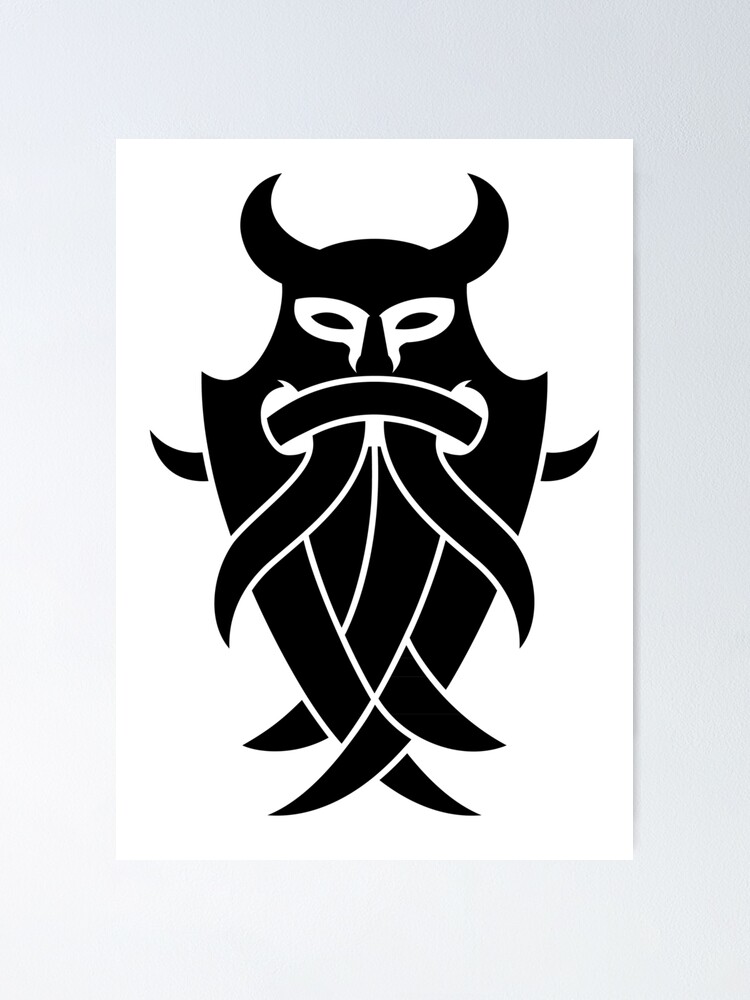 Odin's Mask Tribal Poster for Sale Mystic-Land Redbubble