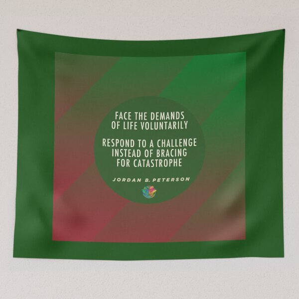 Item preview, Quotes from: Dr. Jordan B. Peterson on Challenges - Prints, Posters, Sticker and T-shirt designed and sold by Miscellaneous Co..