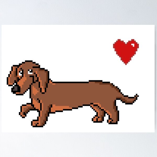 Item preview, Pixelated Dachshund designed and sold by badweatherahead.