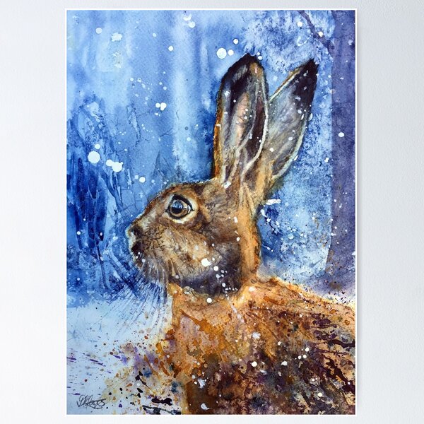 Item preview, Hare by Winter Moonlight designed and sold by Double Dutch Designs.