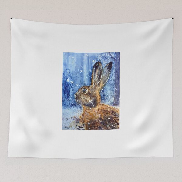 Item preview, Hare by Winter Moonlight designed and sold by Double Dutch Designs.
