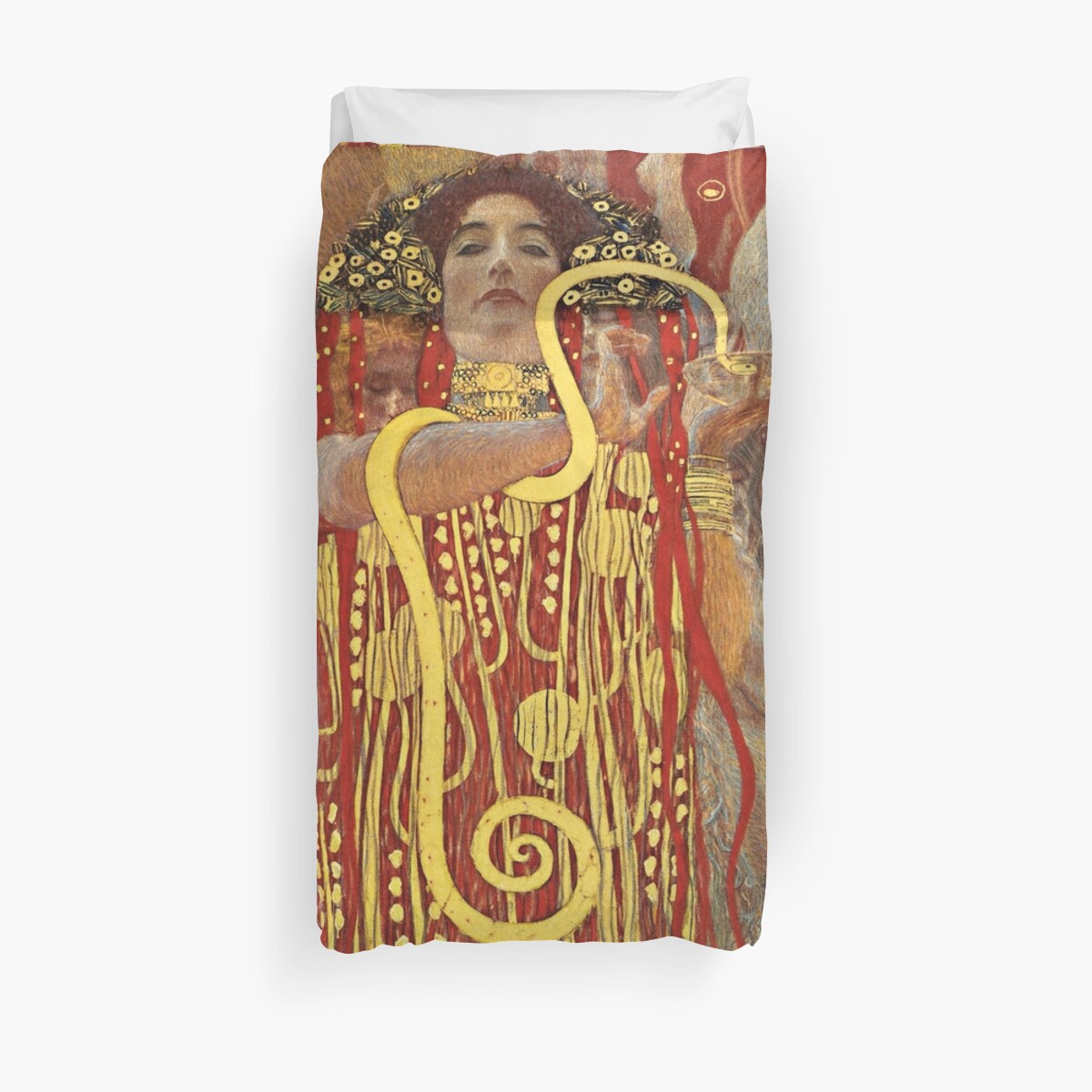 "Hygieia Gustav Klimt" Duvet Covers by Vintage Designs