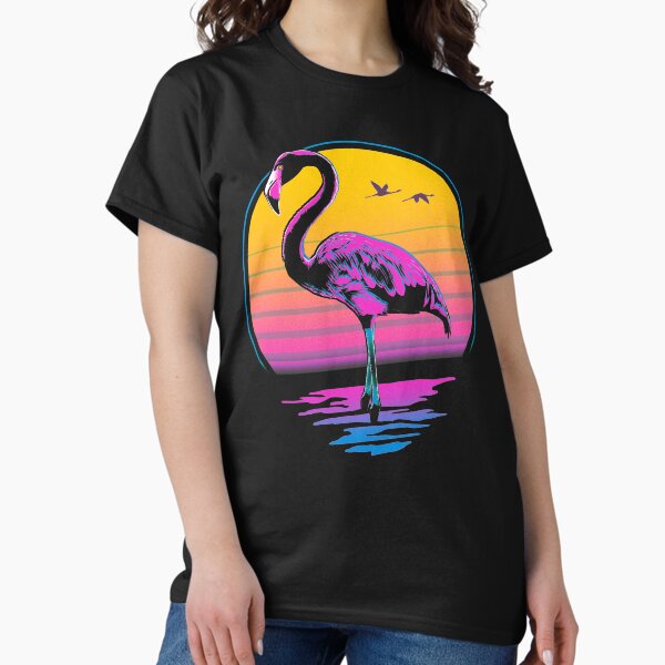 Vista previa del artículo con la obra «Retro Flamingo», diseñado y vendido por Ibigo.