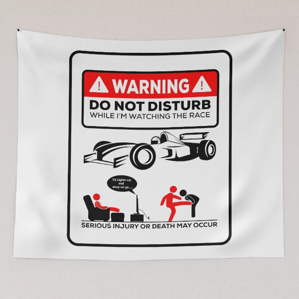 Item preview, Warning while I'm watching f1 designed and sold by Keyur44.