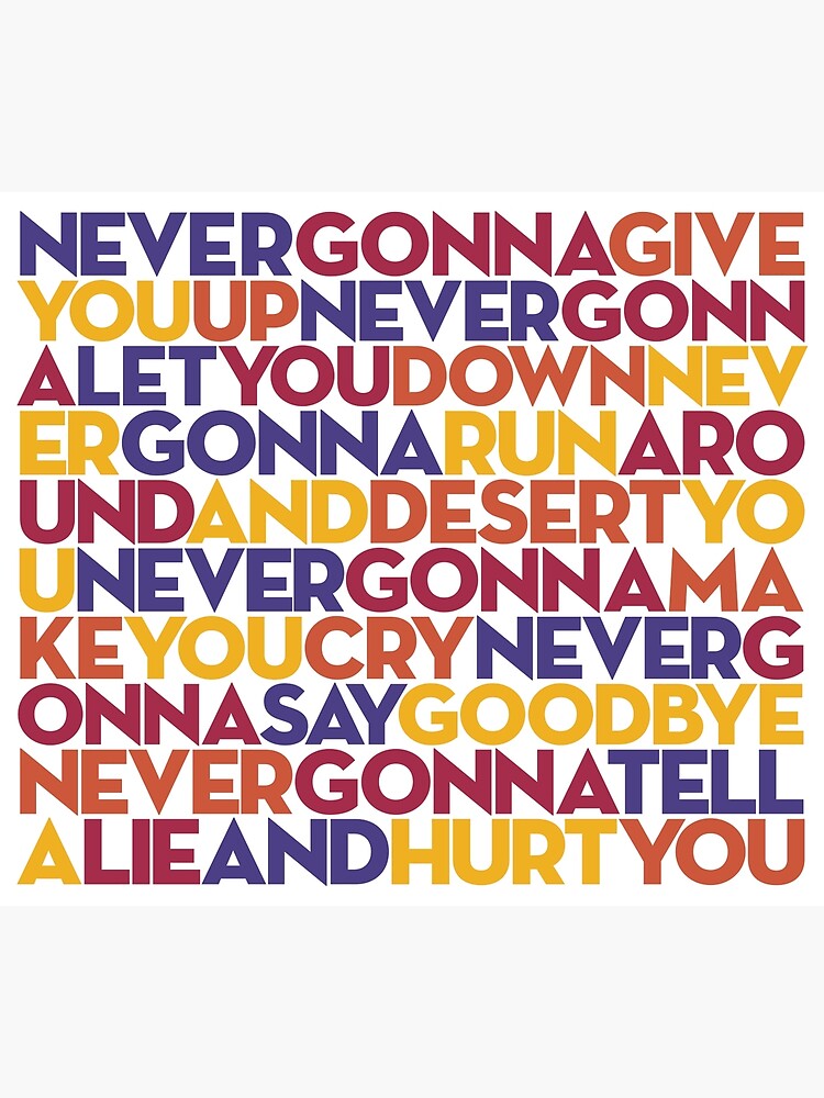 Disover Rickroll (Never Gonna Give You Up) v.1 Premium Matte Vertical Poster