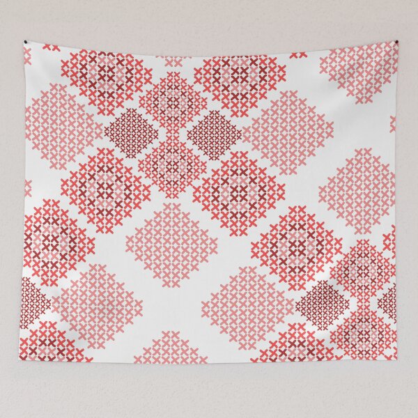 Item preview,  cross-stitch ornamental folk red designed and sold by lex-sky.