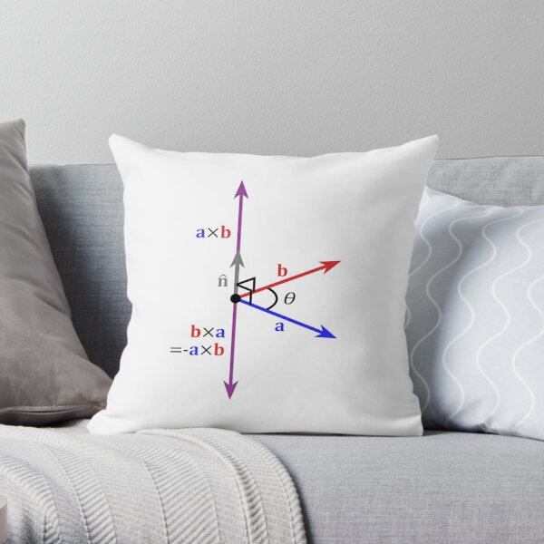 cross product, vector product #crossproduct #vectorproduct Throw Pillow