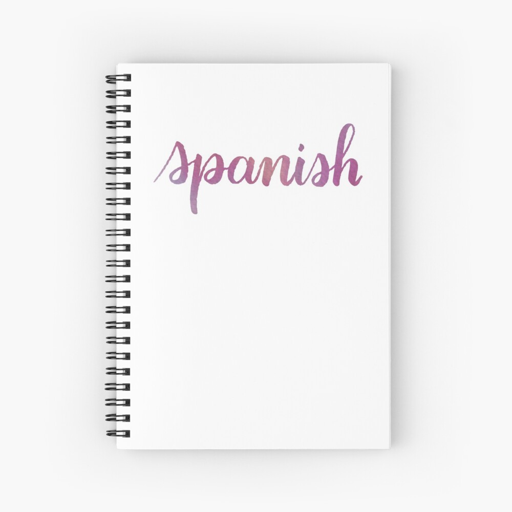 English Calligraphy Watercolor Label | Spiral Notebook