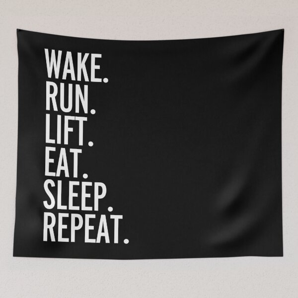 Item preview, Run, Sleep, Repeat Gym Quote designed and sold by quarantine81.