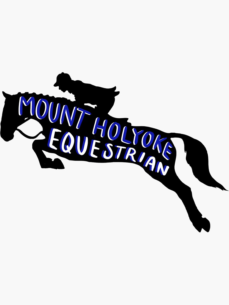"Mount Holyoke Equestrian Team Jumping Horse" Sticker for Sale by