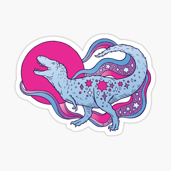 Space Dinosaur Stickers for Sale