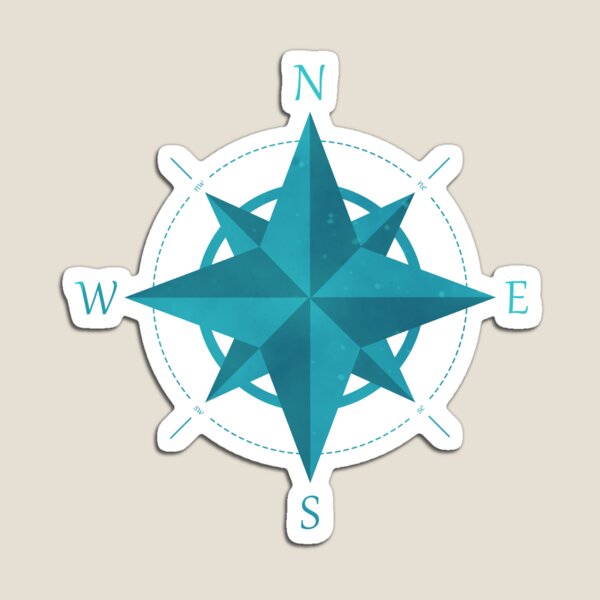 Rose Of The Winds (Blue Version Graphic Design) Magnet