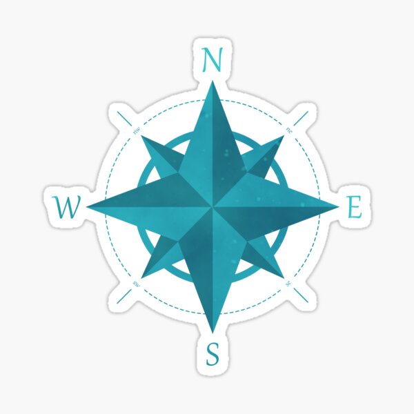 Rose Of The Winds (Blue Version Graphic Design) Sticker